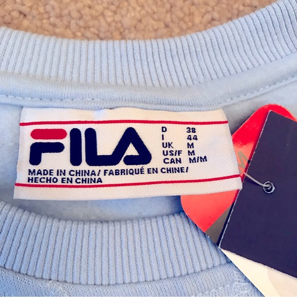 Fila Light Blue Sweatshirt with Navy and White Accents - Picture 6 of 8